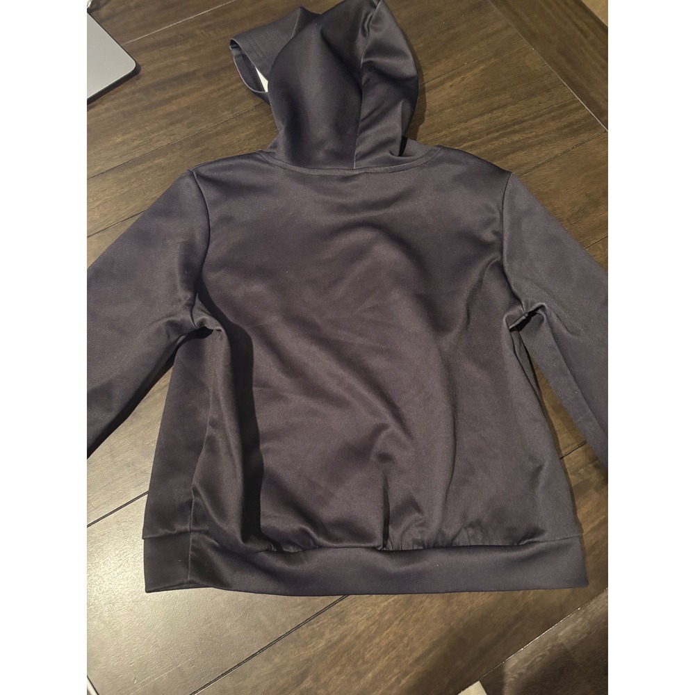 Shein Boys Chicago 23 USA Graphic Hoodie Black Orange Size 7Y Sweatshirt - Picture 3 of 4